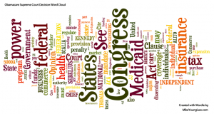 Obamacare Supreme Court decision word cloud